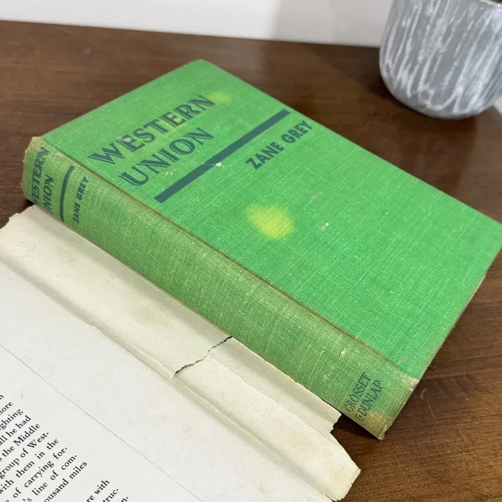 Western Union by Zane Grey 1939 Grosset & Dunlap Hardcover w/ Dust Jacket